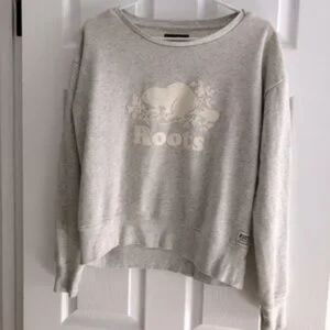 Roots Light Gray Crewneck with Subtle Logo